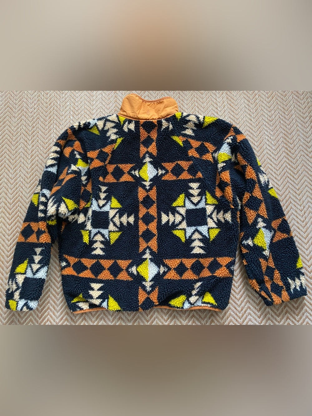 Free People Hit The Slopes Printed Fleece Jacket Night Sky Combo Large - Picture 3 of 14